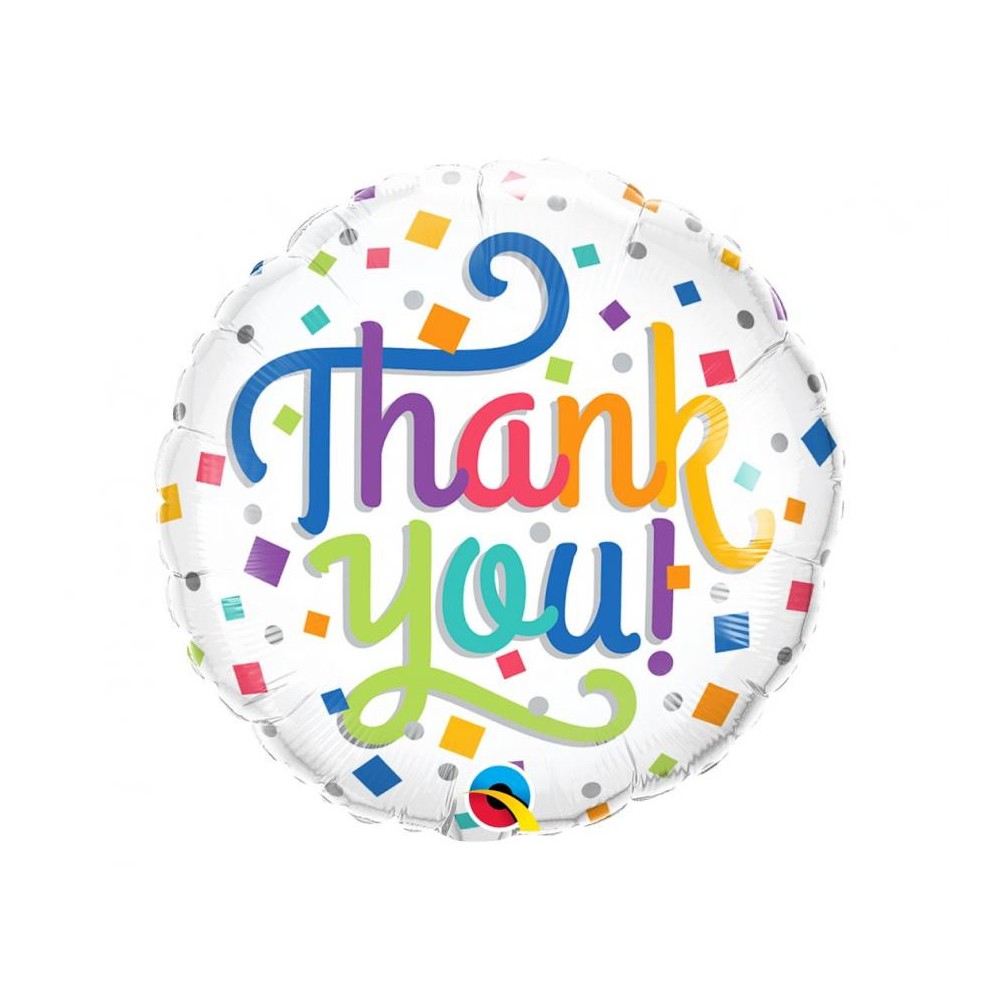 Happy Birthday Thank You Confetti foil balloon 46 cm