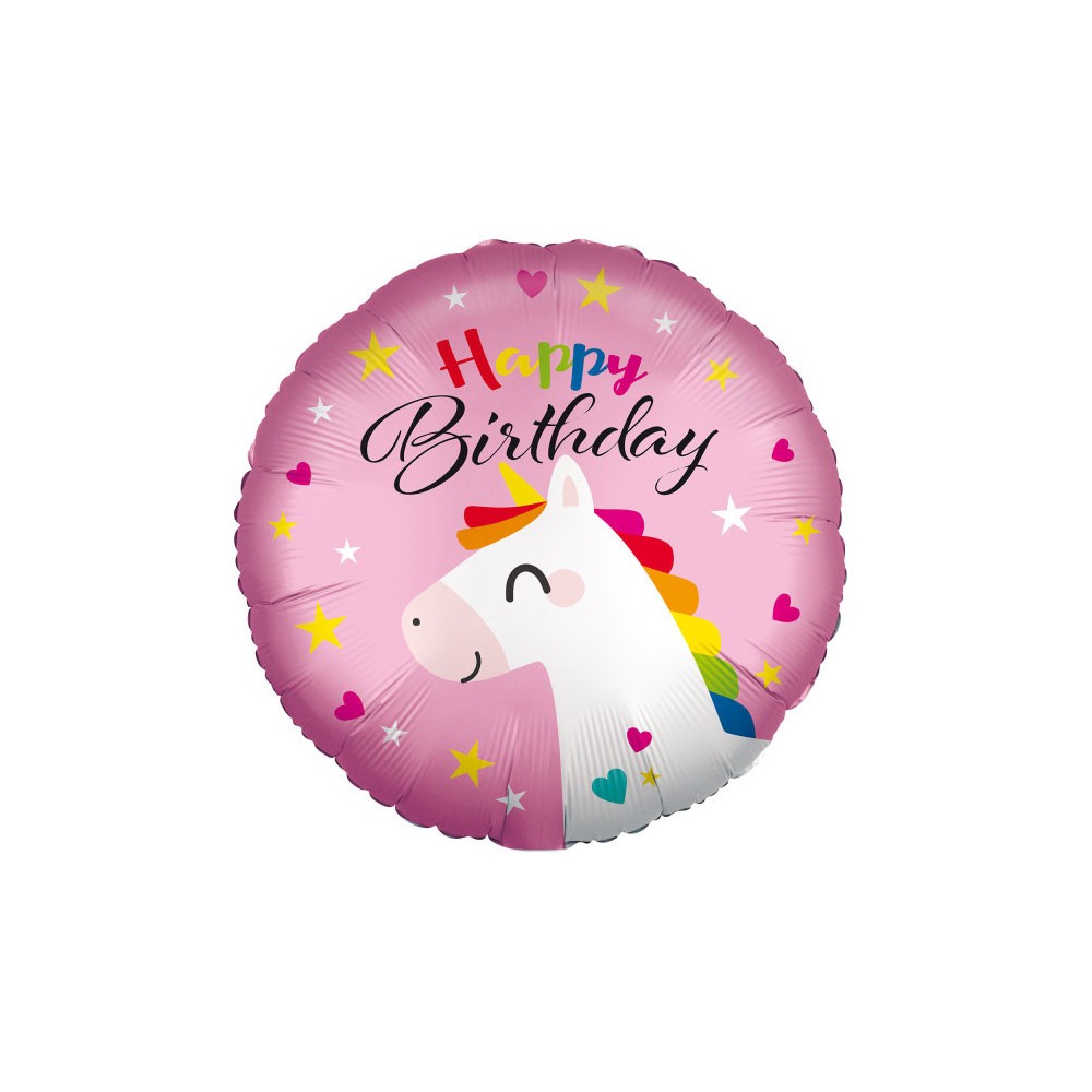 Unikornis Star fólia lufi 43 cm