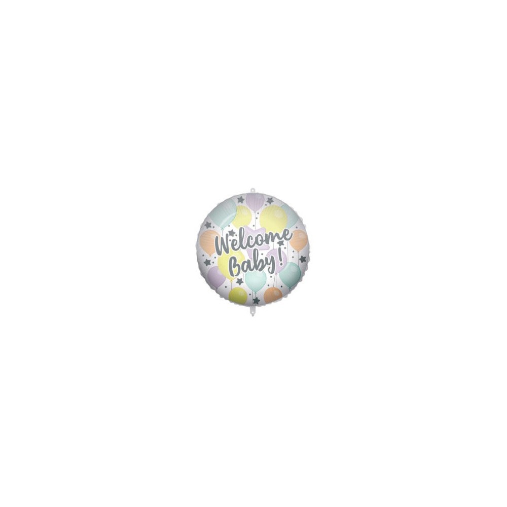 Happy Birthday Welcome Baby foil balloon 46 cm