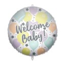 Happy Birthday Welcome Baby foil balloon 46 cm