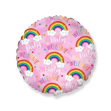 Baby Welcome Pink foil balloon 46 cm (WP)