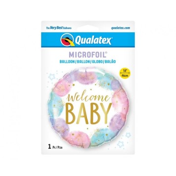 Baby Welcome Watercolor Foil Balloon 46 cm
