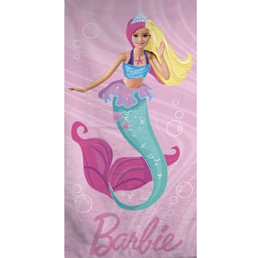 Barbie Mermaid bath towel, beach towel 70x140cm (Fast Dry)