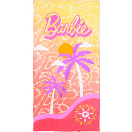 Barbie Palm bath towel, beach towel 70x140cm
