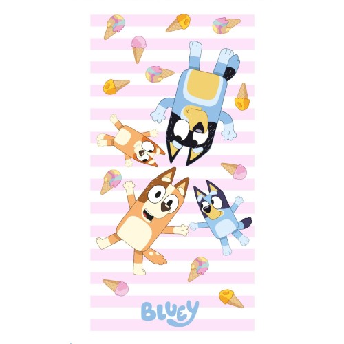 Bluey Ice Cream bath towel, beach towel 70x140cm (Fast Dry)