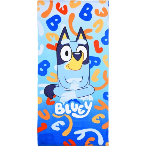 Bluey Letters bath towel, beach towel 70x140cm (Fast Dry)