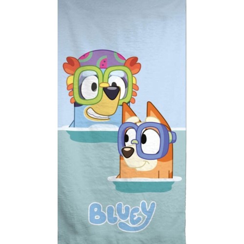 Bluey Swimming Under bath towel, beach towel 70x140cm