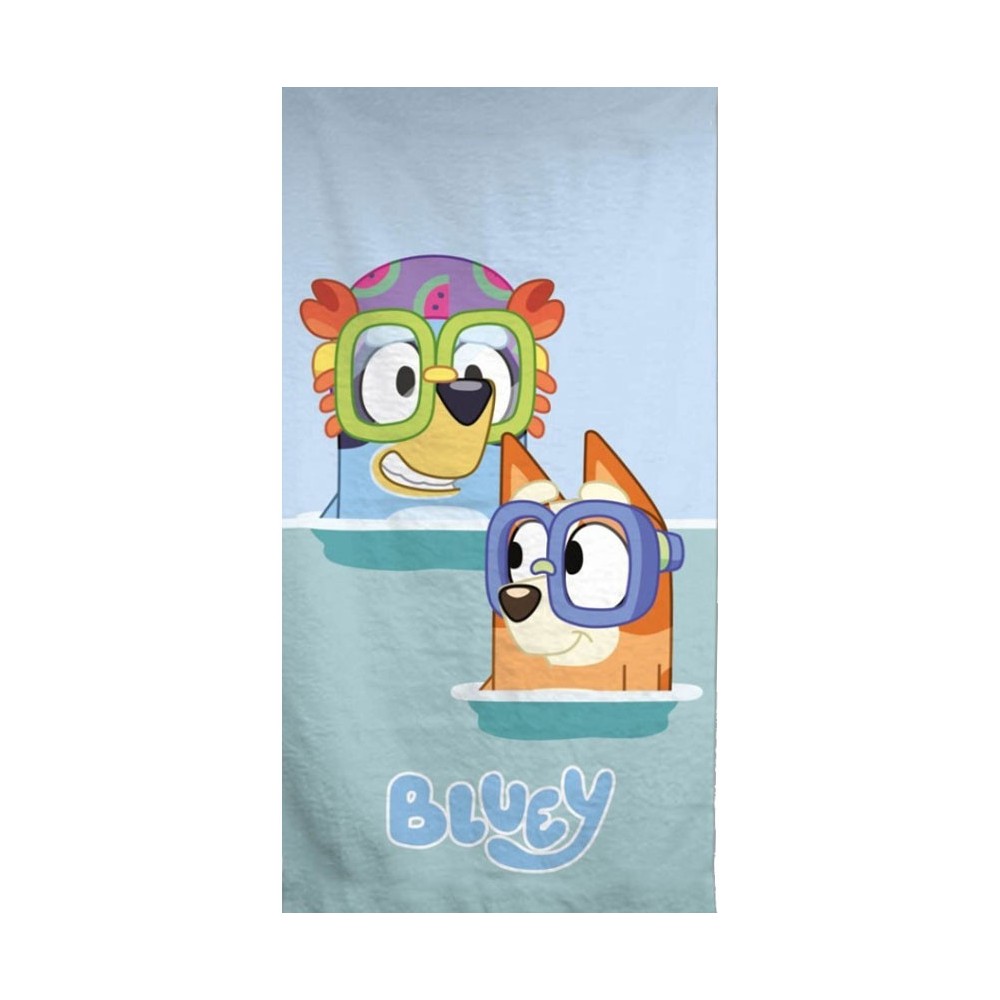 Bluey Swimming Under bath towel, beach towel 70x140cm