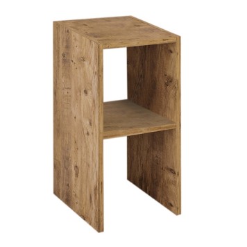 Table de chevet en bois marron 30x30x60 cm
