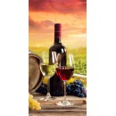 Wine Sunset bath towel, beach towel 70x140cm