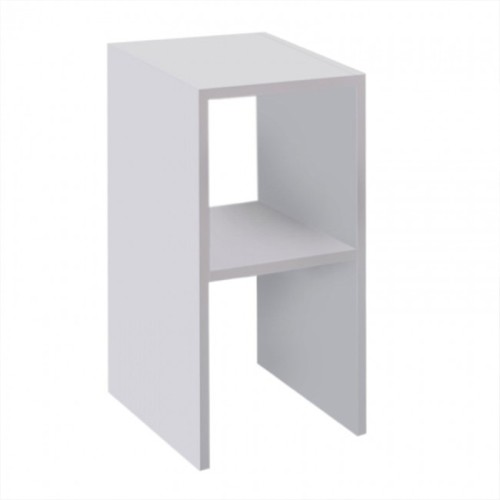 Table de chevet en bois blanche 30x30x60 cm

