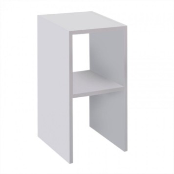 Table de chevet en bois blanche 30x30x60 cm

