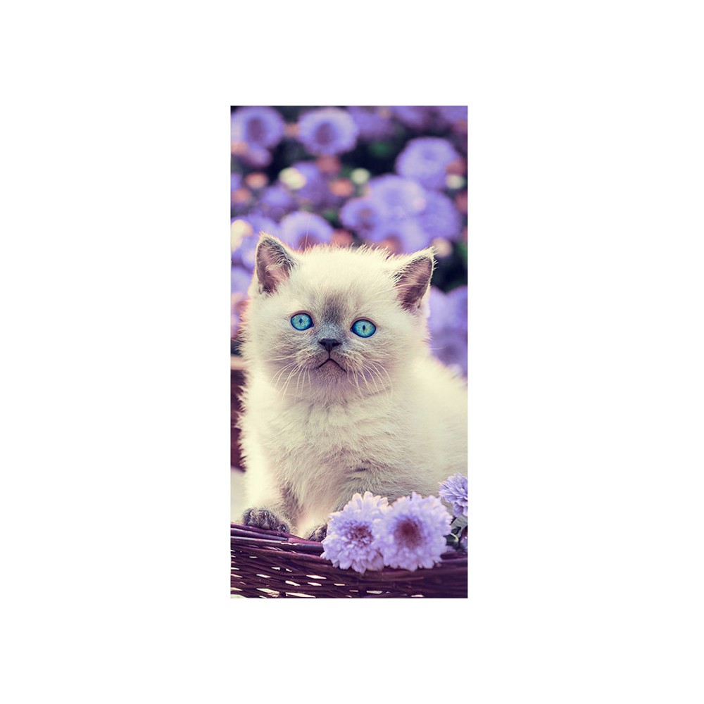 Cat Bloom bath towel, beach towel 70x140cm