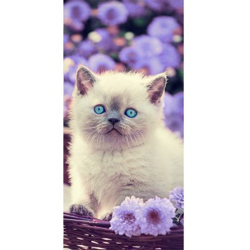 Cat Bloom bath towel, beach towel 70x140cm