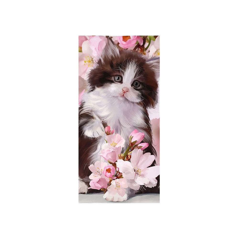 Cat Bloomy Purr bath towel, beach towel 70x140cm