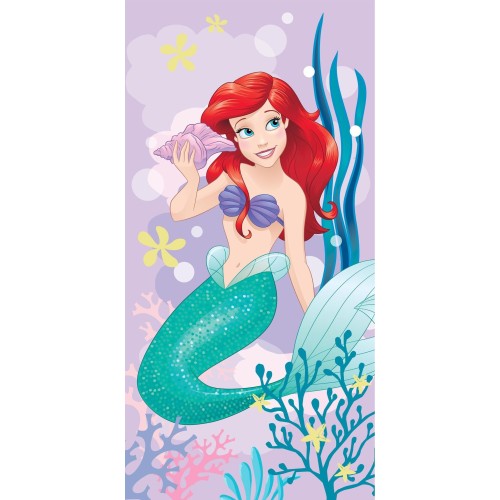 Disney Princess Ariel Pink bath towel, beach towel 70x140cm
