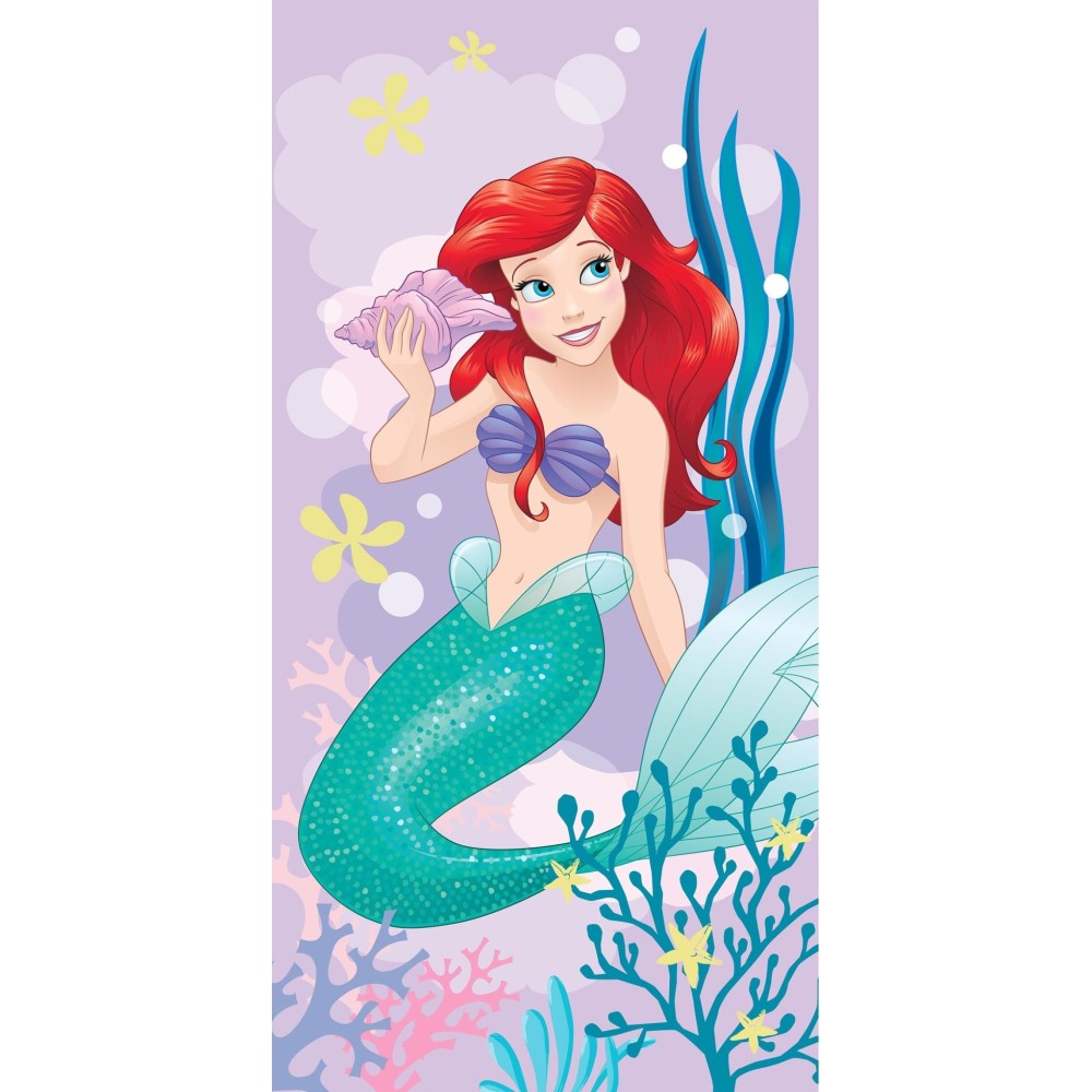 Disney Princess Ariel Pink bath towel, beach towel 70x140cm