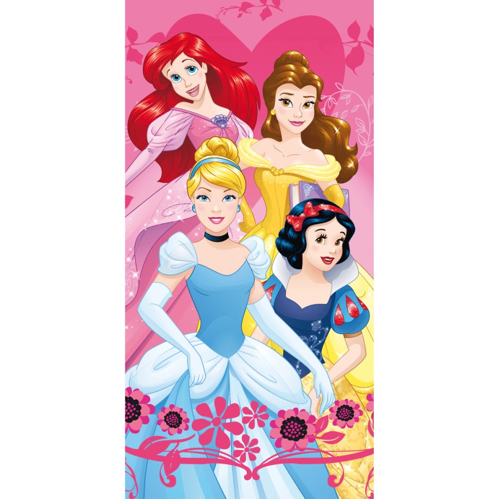 Disney Princess Heart bath towel, beach towel 70x140cm