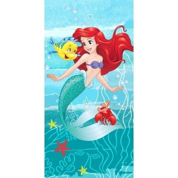 Disney Princess Ariel Friends bath towel, beach towel 70x140cm