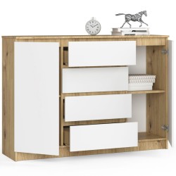 KOMODA K140 2D 4SZ CLP DĄB ARTISAN / BIAŁY