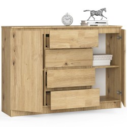KOMODA K140 2D 4SZ CLP DĄB ARTISAN