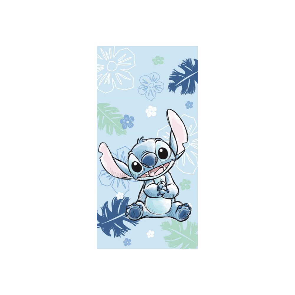 Disney Lilo and Stitch Ohana Blue Bath Towel, Beach Towel 70x140cm