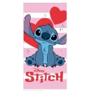 Disney Lilo and Stitch Sparkling Heart Bath Towel, Beach Towel 70x140cm