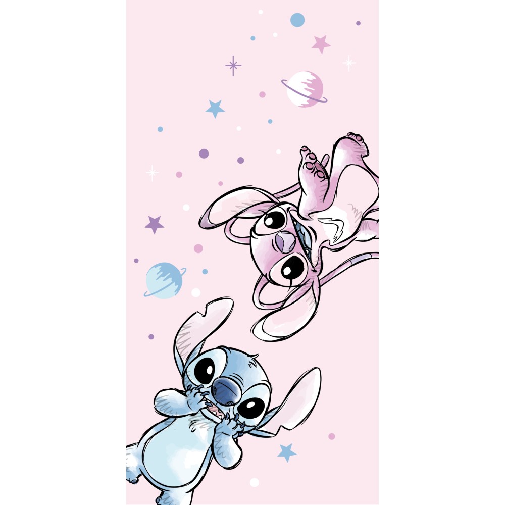 Disney Lilo and Stitch Universe bath towel, beach towel 70x140cm (Fast Dry)