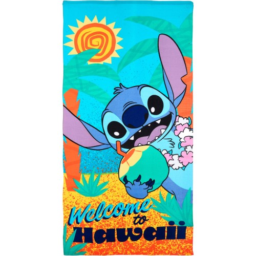 Disney Lilo and Stitch Welcome bath towel, beach towel 70x140cm (Fast Dry)