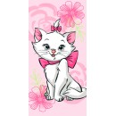 Disney Marie Pink Flower bath towel, beach towel 70*140cm