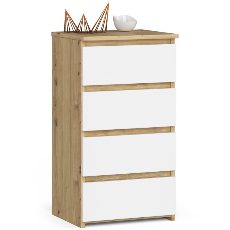 KOMODA CL4 DĄB ARTISAN / BIAŁA KOMODA CL4 DĄB ARTISAN / BIAŁA