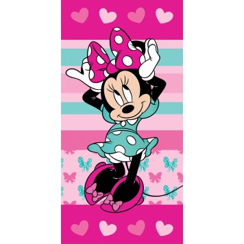 Disney Minnie  Hearts bath towel, beach towel 70x140cm