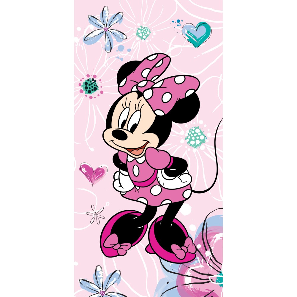 Disney Minnie  Pink Floral beach towel 70x140cm