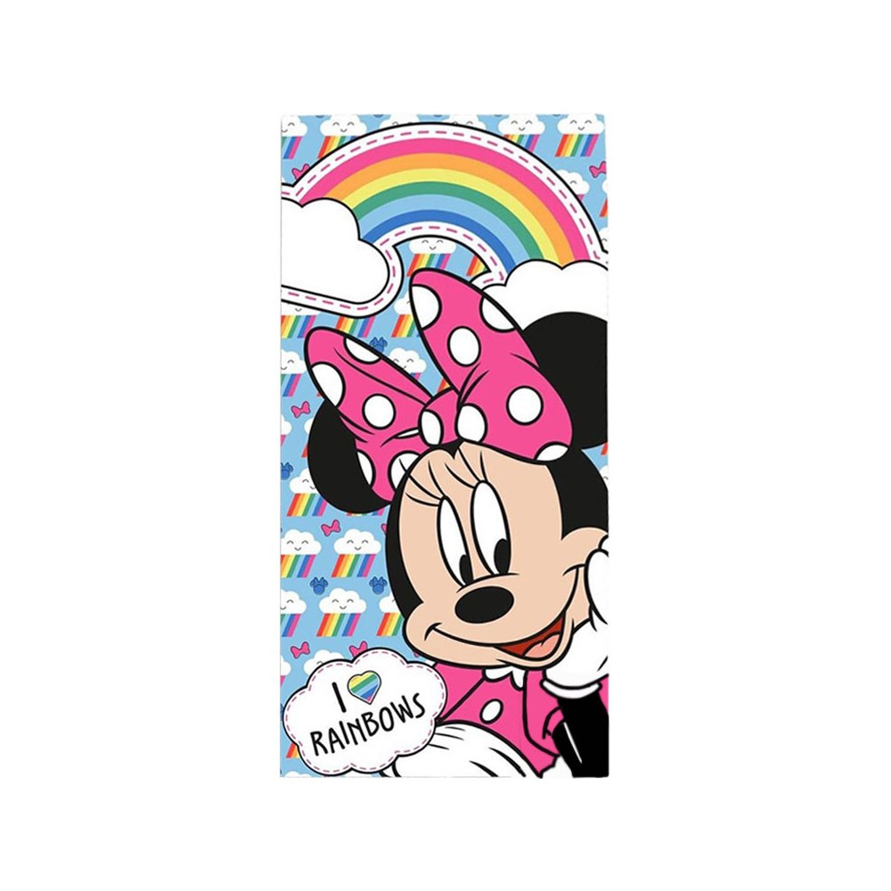Disney Minnie  Rainbows bath towel, beach towel 70x140cm