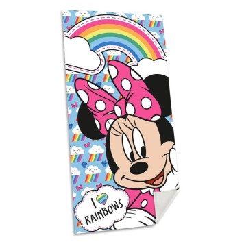 Disney Minnie  Rainbows bath towel, beach towel 70x140cm