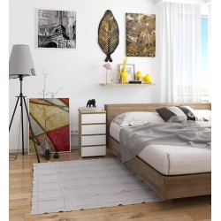 KOMODA CL4 DĄB ARTISAN / BIAŁA