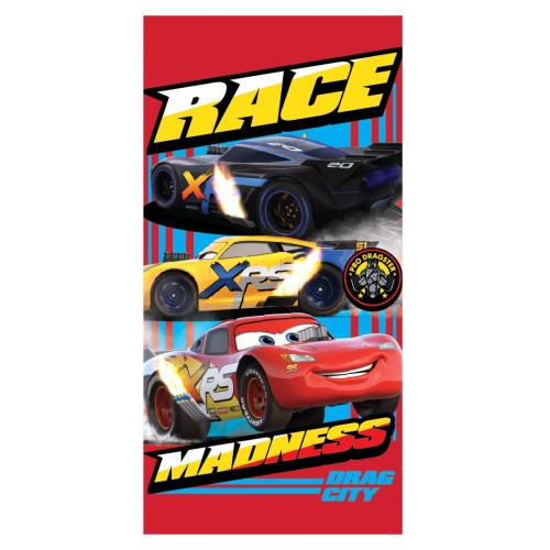 Disney Cars Race bath towel, beach towel 70x137 cm (Fast Dry)