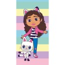 Gabby's Dollhouse Pastel Stripes bath towel, beach towel 70x140cm