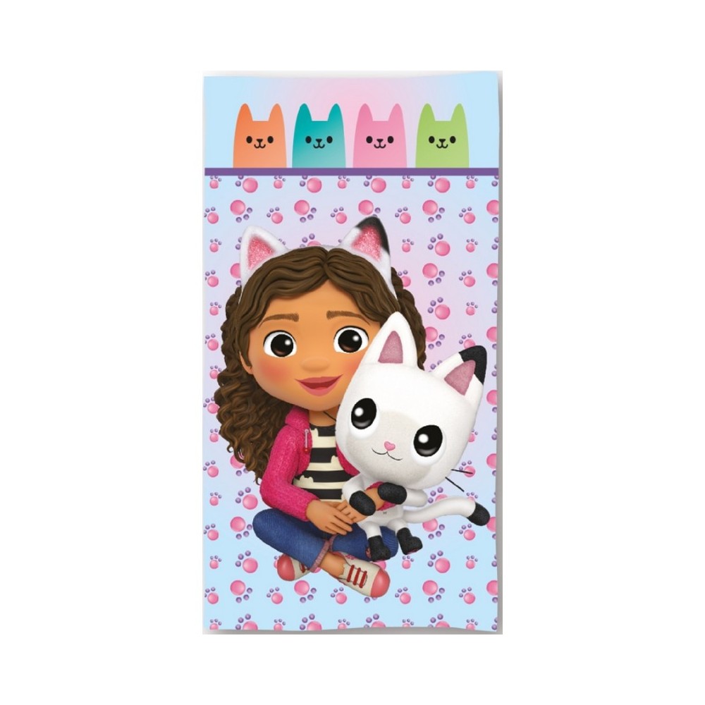Gabby's Dollhouse Paw bath towel, beach towel 70x140cm (Fast Dry)