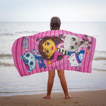 Gabby's Dollhouse Pink towel, gym bag, baseball cap set