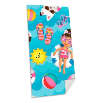 Gabby's Dollhouse Summer bath towel, beach towel 70x140cm