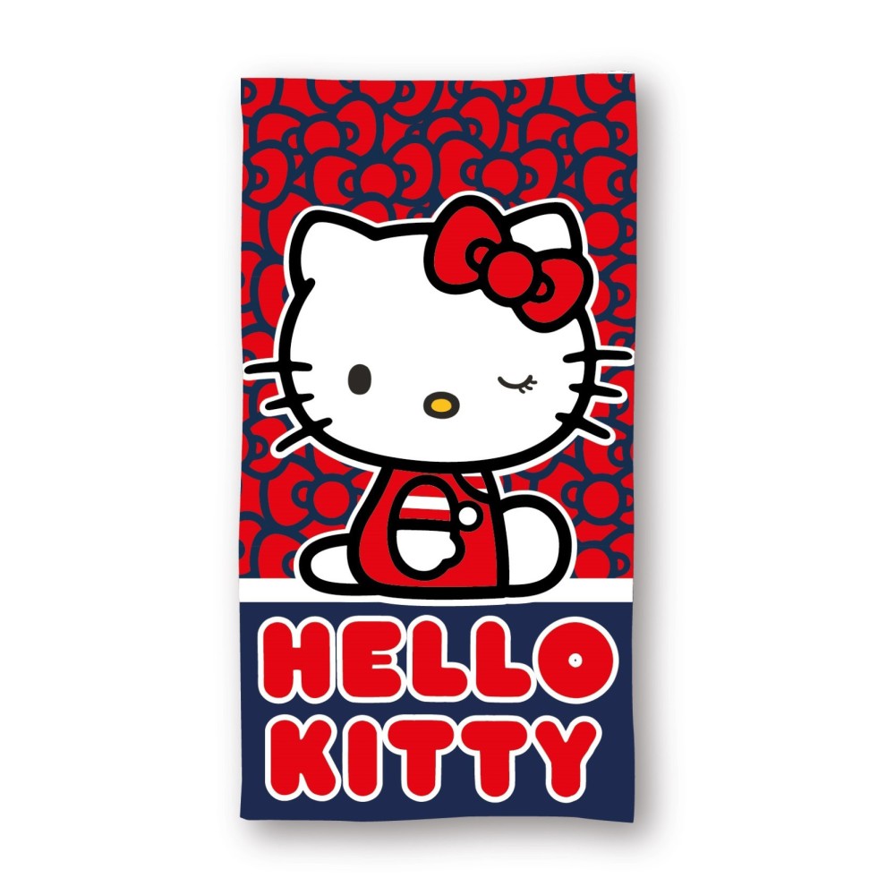 Hello Kitty Cutie Style bath towel, beach towel 70x140cm (Fast Dry)