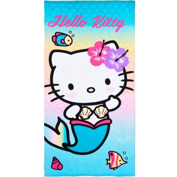 Hello Kitty Mermaid bath towel, beach towel 70x140cm (Fast Dry)