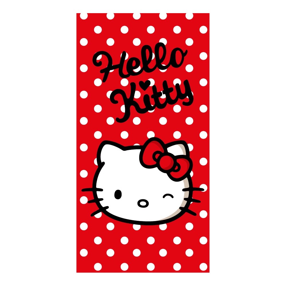 Hello Kitty Red bath towel, beach towel 70x140cm (Fast Dry)