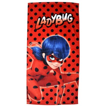 Miraculous Ladybug Dots bath towel, beach towel 70x140cm