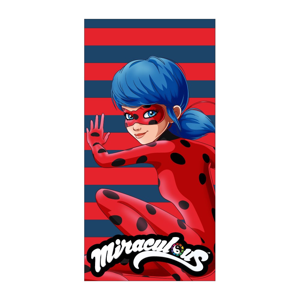 Miraculous Ladybug bath towel, beach towel 70x140cm (Fast Dry)
