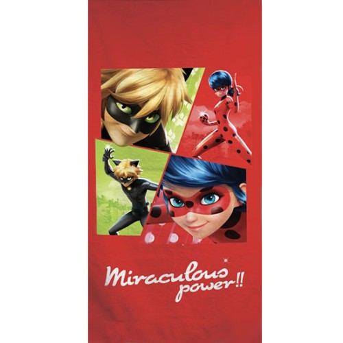 Miraculous Ladybug Power bath towel, beach towel 70x140cm (Fast Dry)