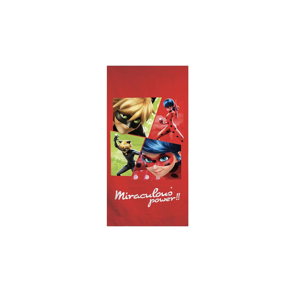 Miraculous Ladybug Power bath towel, beach towel 70x140cm (Fast Dry)