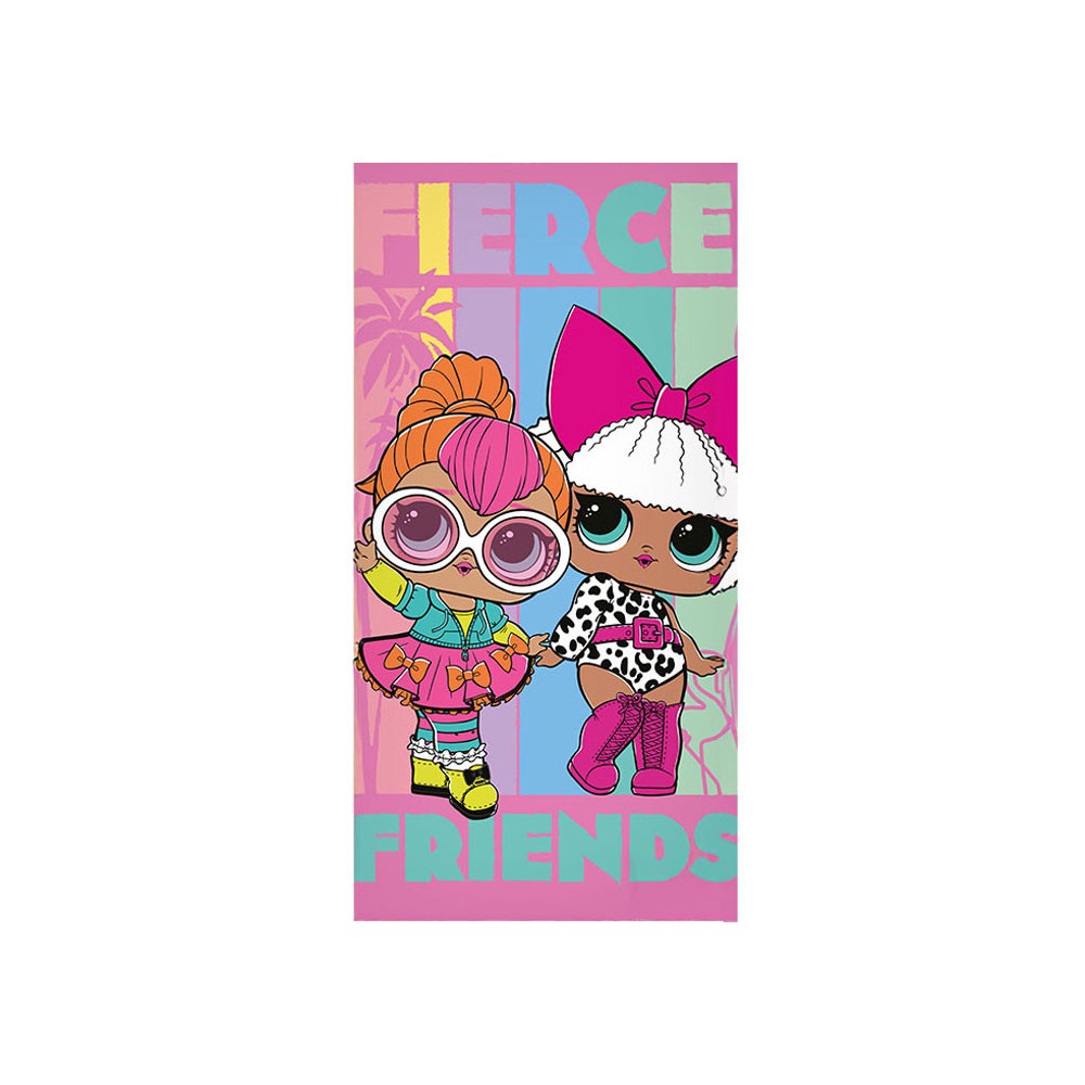 LOL Surprise Fierce bath towel, beach towel 70x140cm