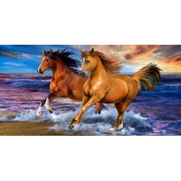 Horses Seaside bath towel, beach towel 70x140cm
